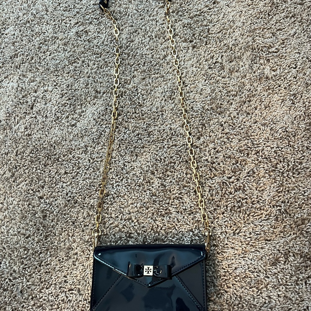 Navy Tory Burch envelope clutch - Picture 2 of 4